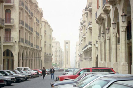 The Lebanese parliament area